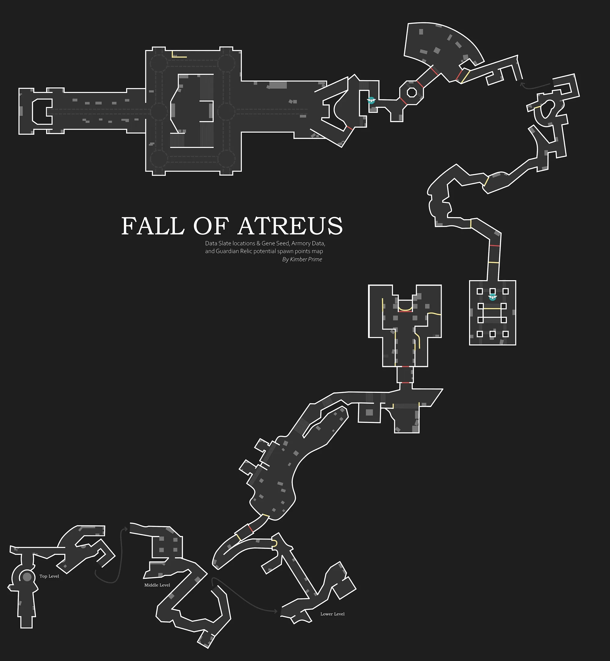 Fall of Atreus tactical map — spawn and item locations